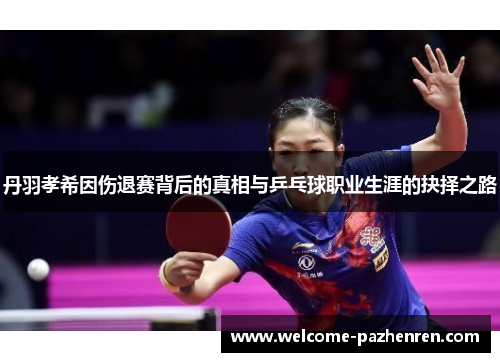 丹羽孝希因伤退赛背后的真相与乒乓球职业生涯的抉择之路