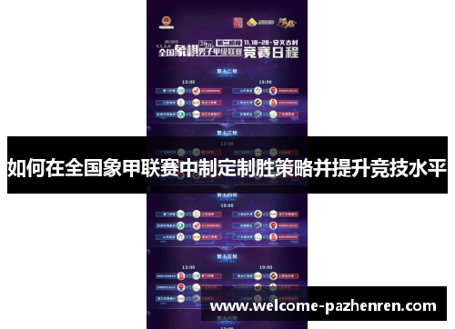 如何在全国象甲联赛中制定制胜策略并提升竞技水平